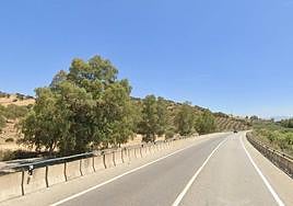 Image of the A-357 road in Malaga province.