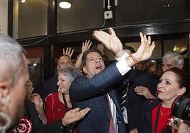 Picardo celebrates on Friday morning.