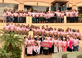 Idiliq employees dressed in the foundation's pink T-shirts to commemorate World Breast Cancer Day.