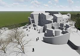 A projected view of the new visitor centre at Trapiche del Prado.