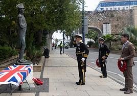 Sir David Steel, Rear Admiral Tom Guy and Chief Minister Fabian Picardo.