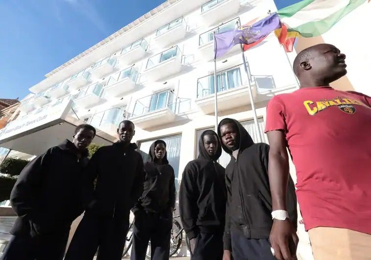 In pictures and video: More than 200 migrants transferred from Spain's Canary Islands to four-star hotel on Costa del Sol