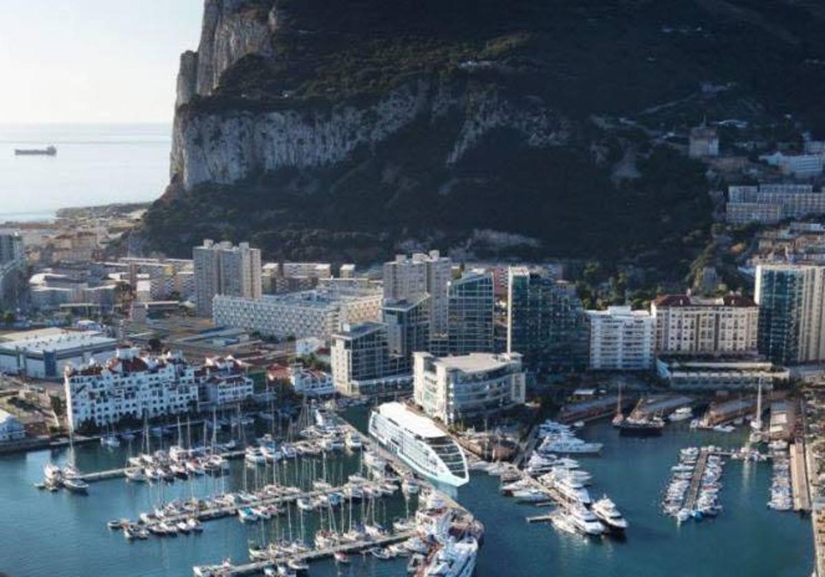 Stock photo of Gibraltar port.