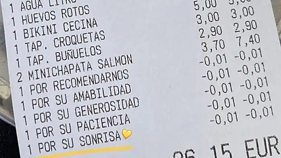 This is the Costa del Sol tapas bar that gives a discount to its customers for a smile or their patience