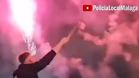 Watch as organiser of illegal street party with loud music and pyrotechnics tracked down by Malaga police