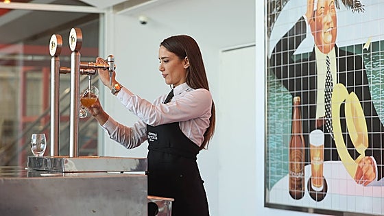 Malaga's Marta Cassini pulls the best beer in the region, seeing off more than 700 other competitors