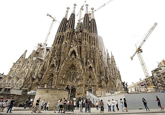 Gaudí's famous Sagrada Familia en Barcelona.