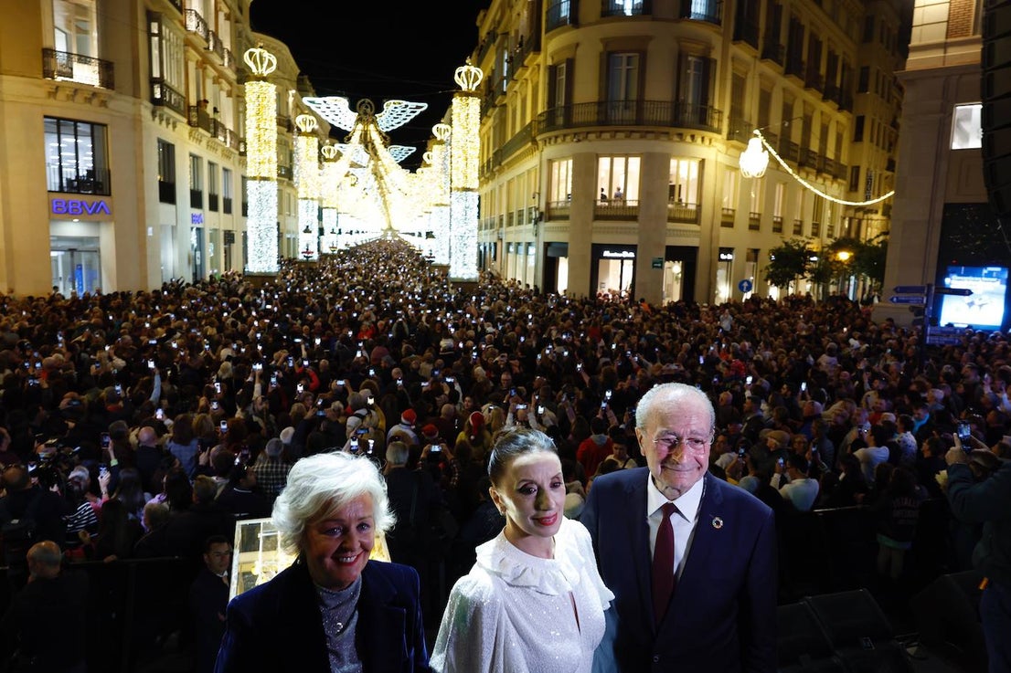 Malaga switches on its sparkling 2023 festive lights, in pictures