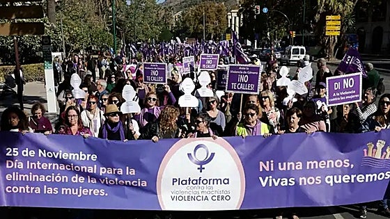 Thousands take to the streets in Malaga calling for an end to violence against women