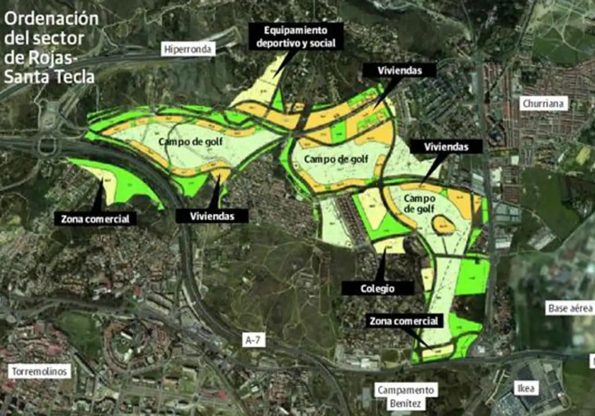 The project plans, which include a golf course.