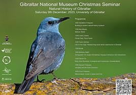 Poster advertising the order of events at the Gibraltar Museum Christmas Seminar.