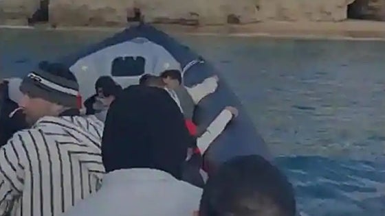 Video shows the moment migrants are forced to jump into sea by diversifying operators of drug-trafficking boat off south coast of Spain