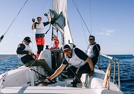 One of the teams during the inaugural stage of the Nordic Cup regatta.