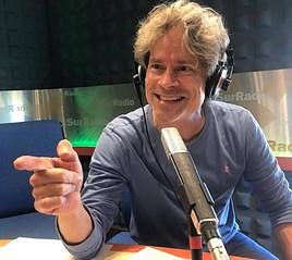 John Julius Reel presenting one of his radio programmes.