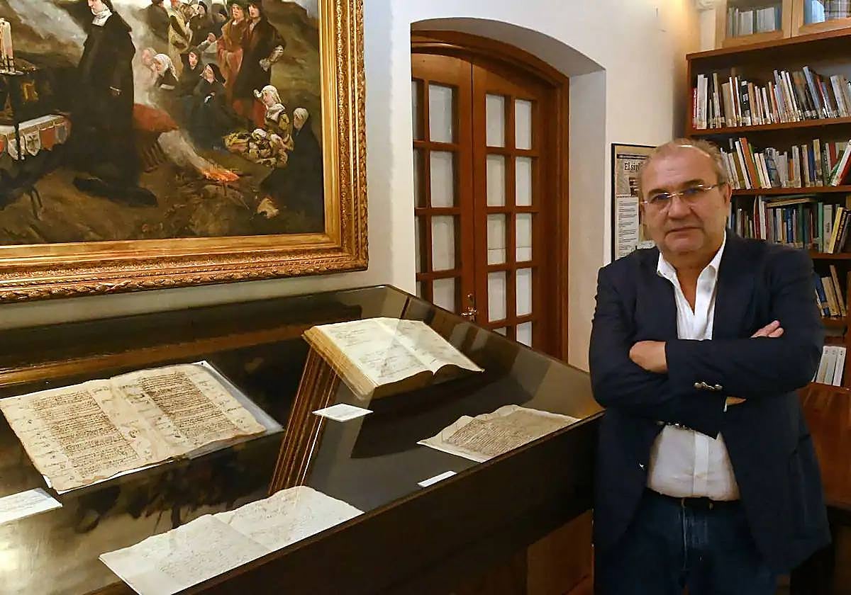 Francisco Asis López at Marbella's municipal archives in Cortijo de Miraflores.