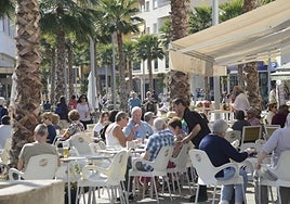 The town's hospitality industry experienced an increase compared to last year.