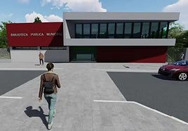 Computer image of the new municipal library in Benalmádena.