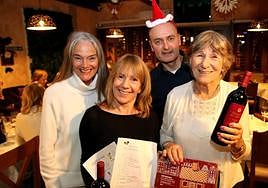 Quiz winners with organisers: left to right Sally Harrison, Jennie Rhodes, Neil Hesketh and Joan Fallon