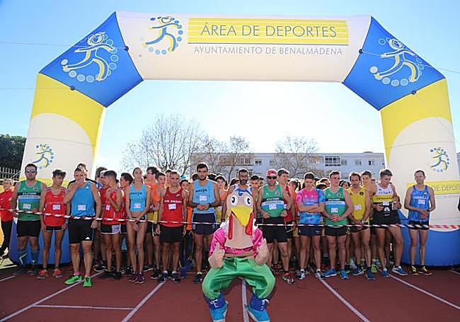 The start line at the Arroyo de la Miel sports centre.