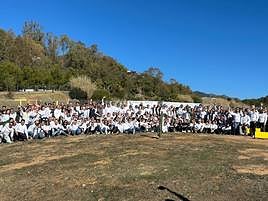 The group at Triple A's animal shelter.