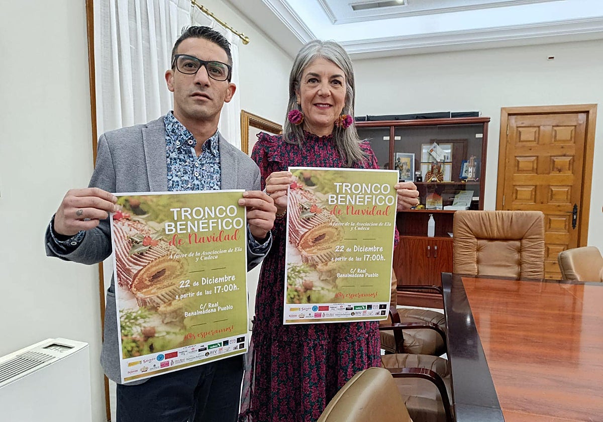 Confectioner Carlos Carrasco and Benalmádena councillor announce the event.