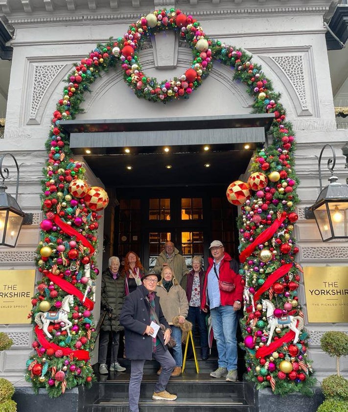 Members of the 41 club outside the Yorkshire Hotel, Harrogate.