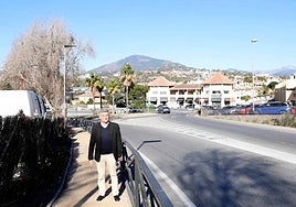 Deputy mayor Javier García on the newly-lit Ronda road in San Pedro Alcántara