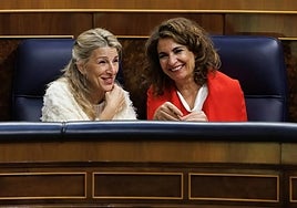 Deputies Yolanda Díaz and María Jesús Montero in Cabinet.
