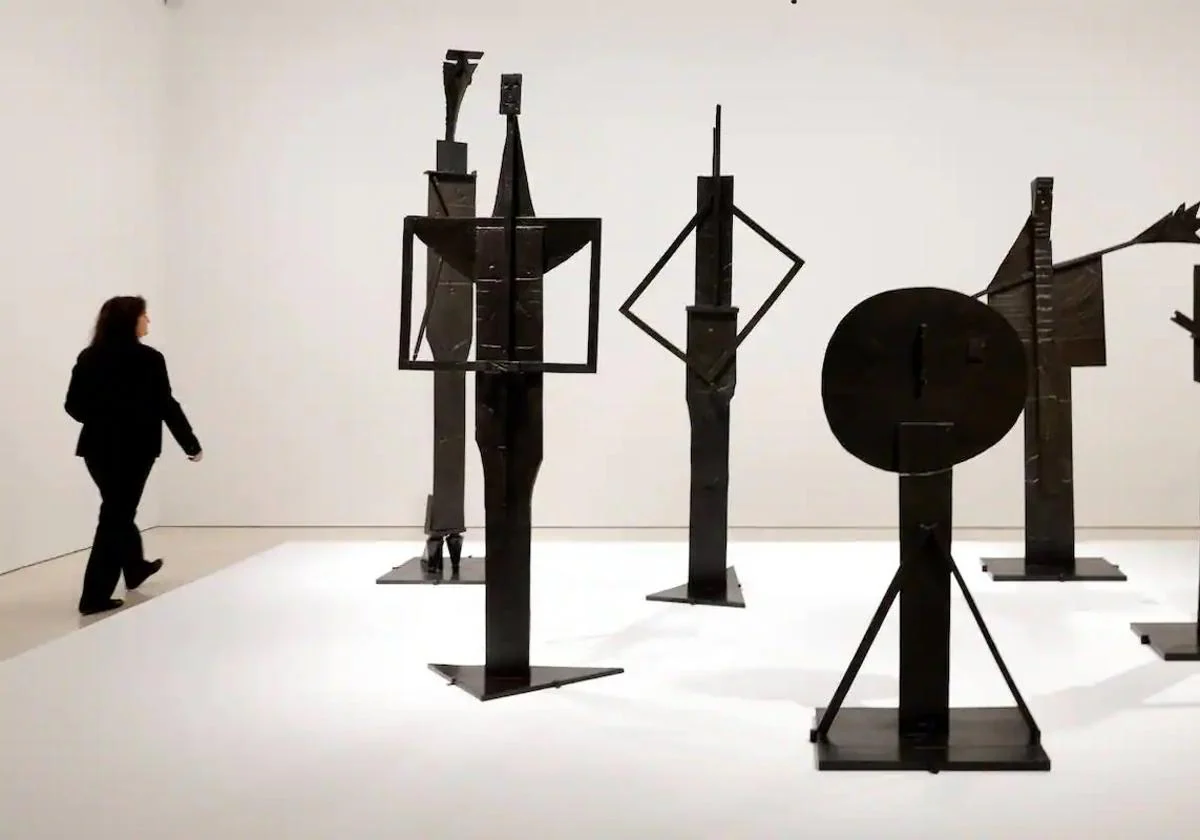Sculptures by Picasso in one of the anniversary exhibitions in Malaga.