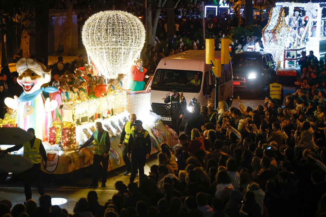 The Three Kings parade in Malaga city.