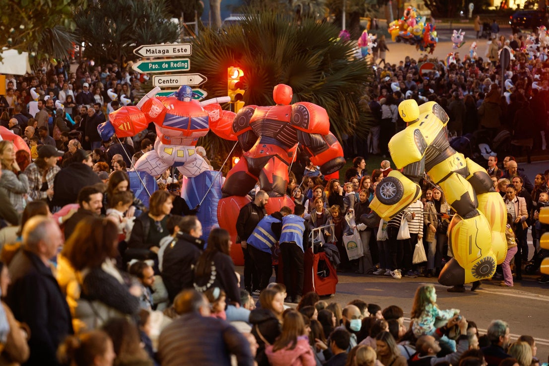 The Three Kings parade in Malaga city.