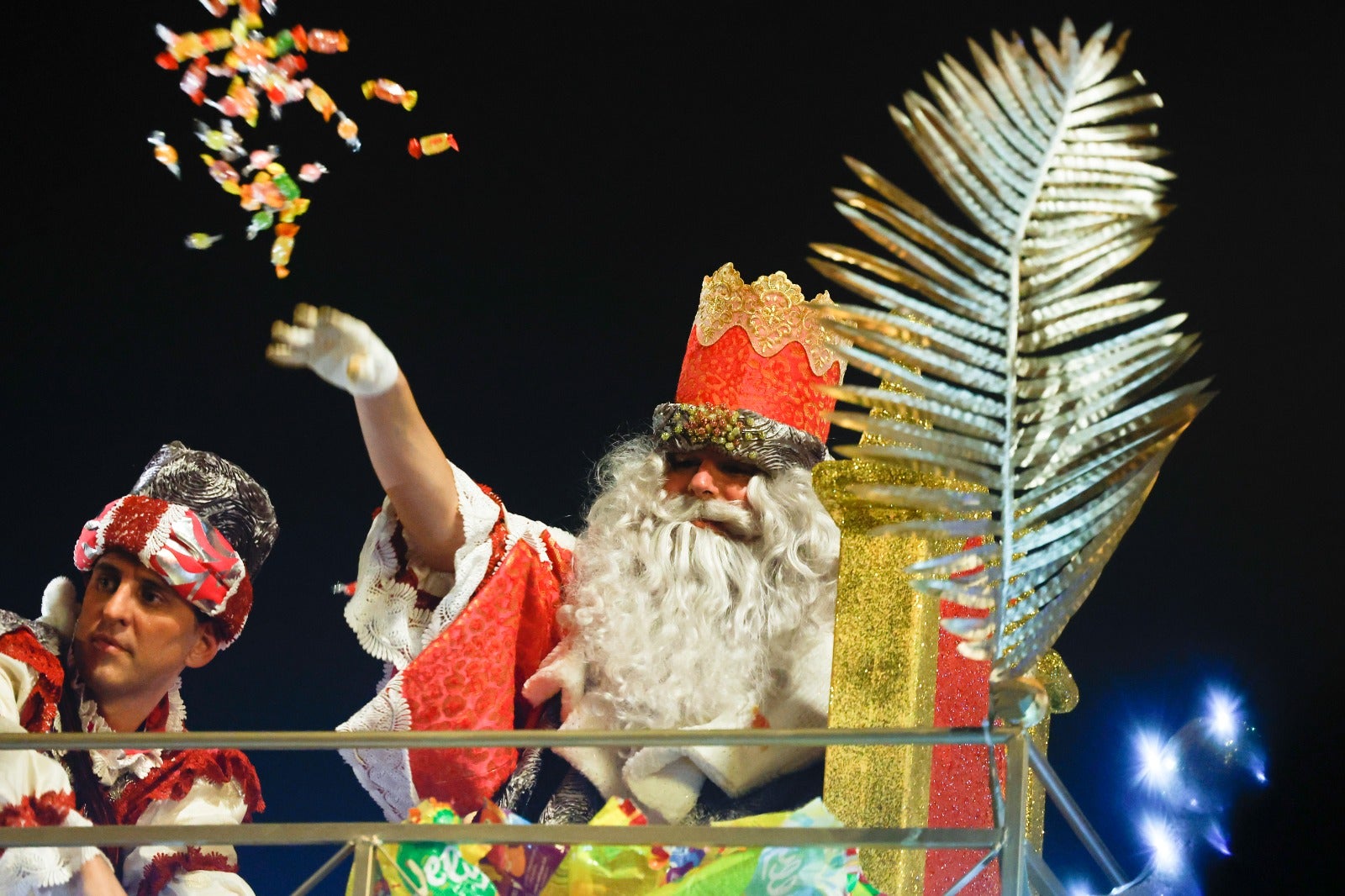 The Three Kings parade in Malaga city.