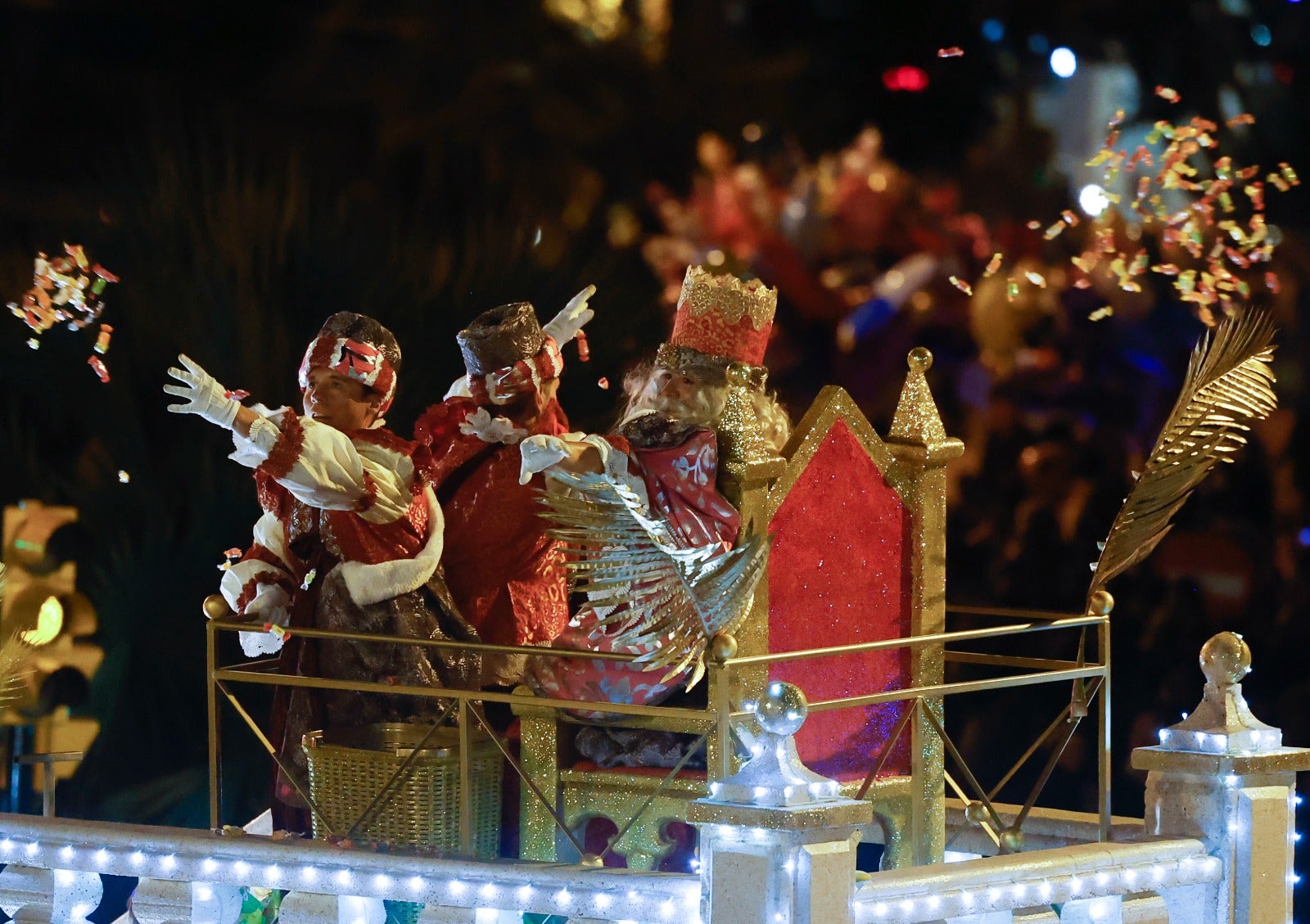 The Three Kings parade in Malaga city.