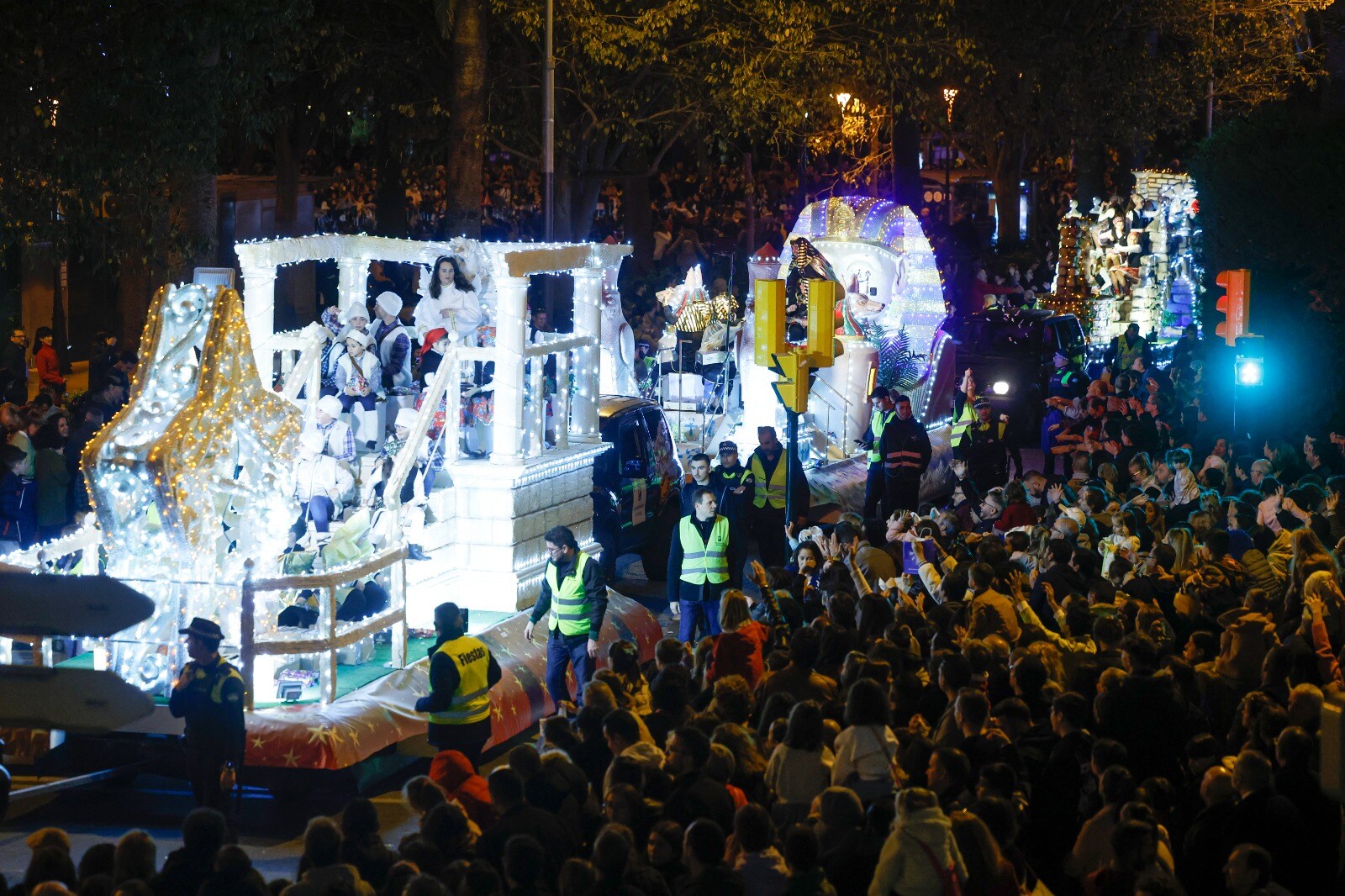The Three Kings parade in Malaga city.