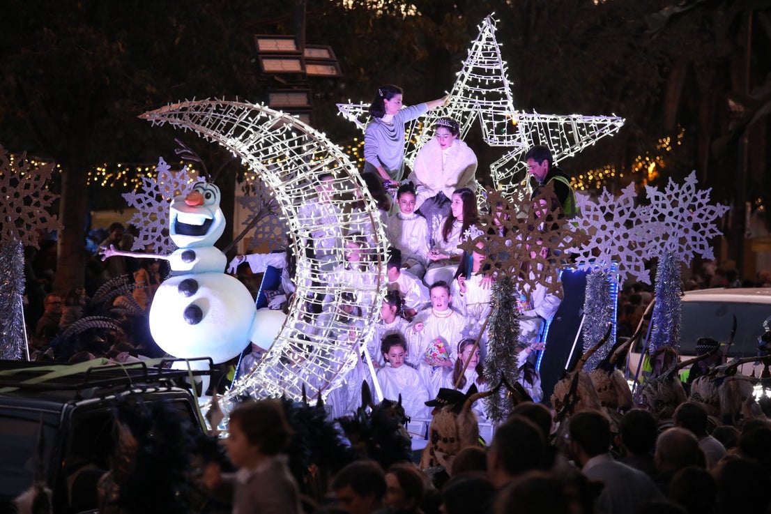 The Three Kings parade in Malaga city.