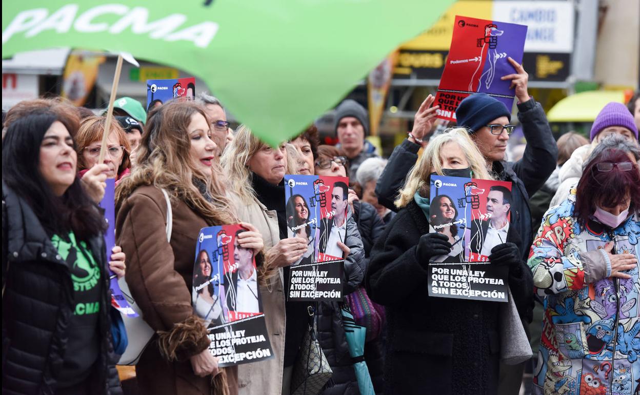 The protest in Madrid.