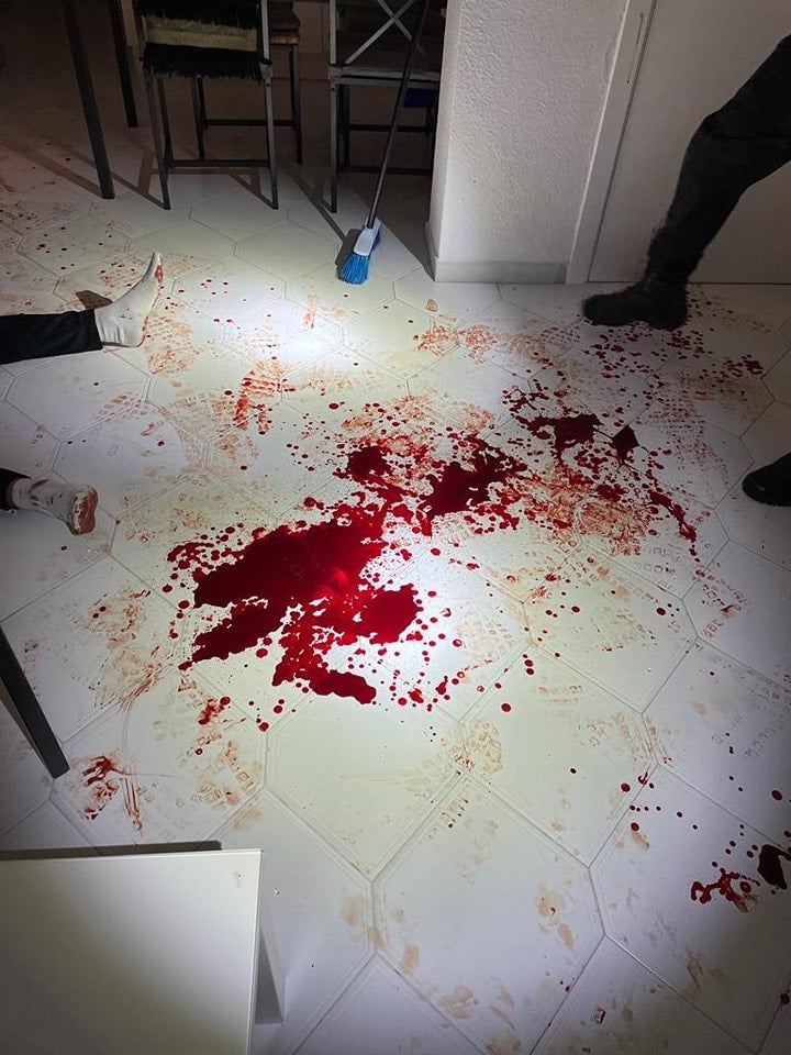 The scene that greeted the police.