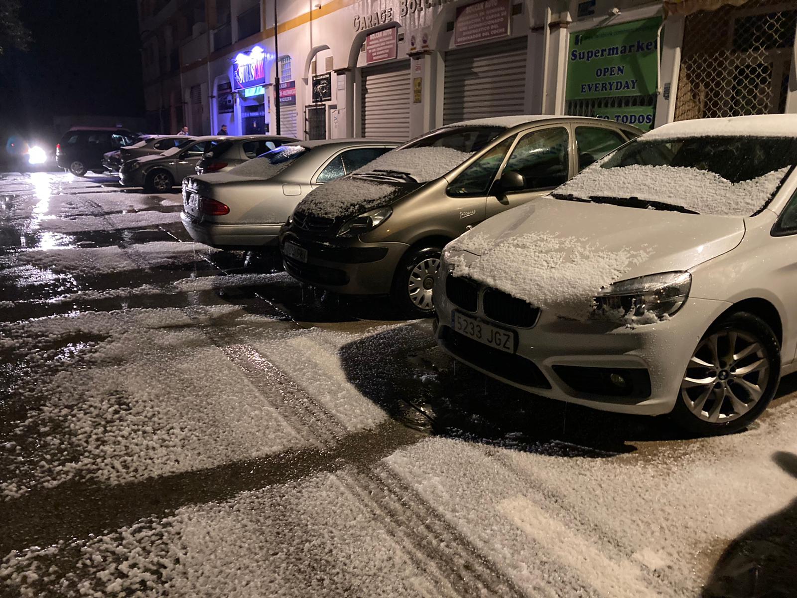 Hail in Mijas Costa.