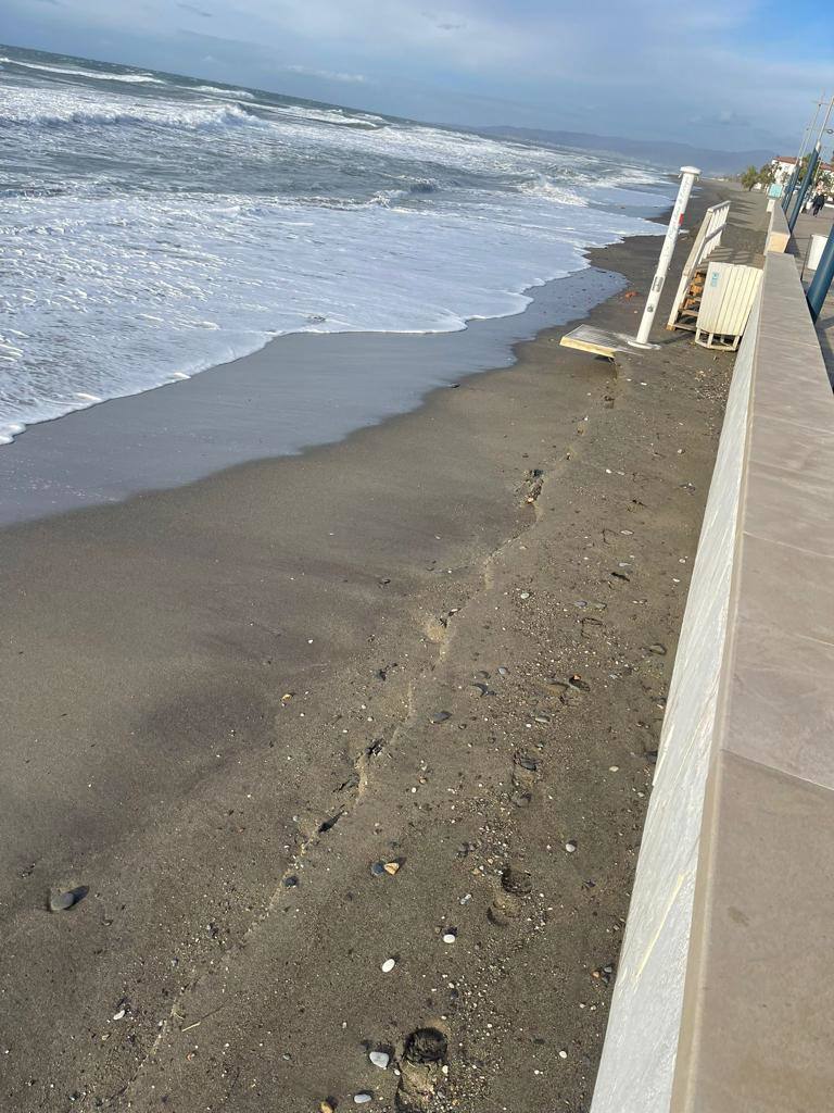 In the Axarquía, the beaches of Nerja, Torre del Mar and Torrox were affected