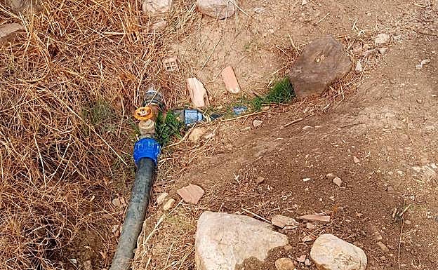 One of the pipes in the avocado tree plantations 