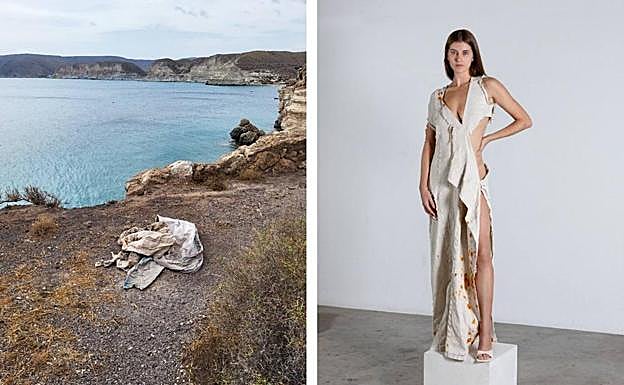 Model Inés Blanco wearing the Manta 1 look. 