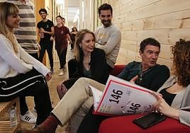 Antonio Banderas at the auditions for the musical A Chorus Line.