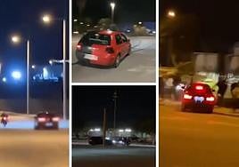 Stills from the illegal races.