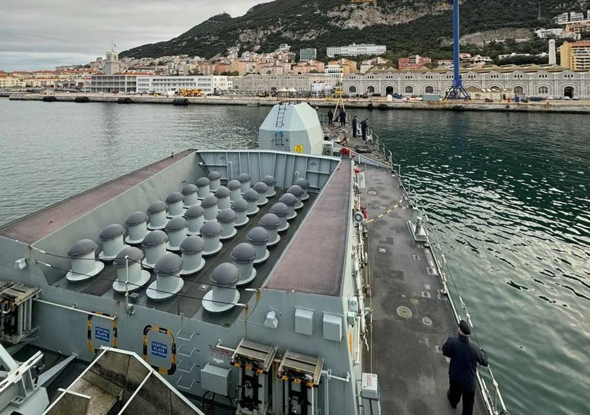 HMS Richmond stops off in Gibraltar on the way to Red Sea