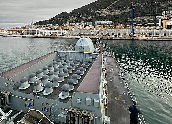 HMS Richmond stops off in Gibraltar on the way to Red Sea