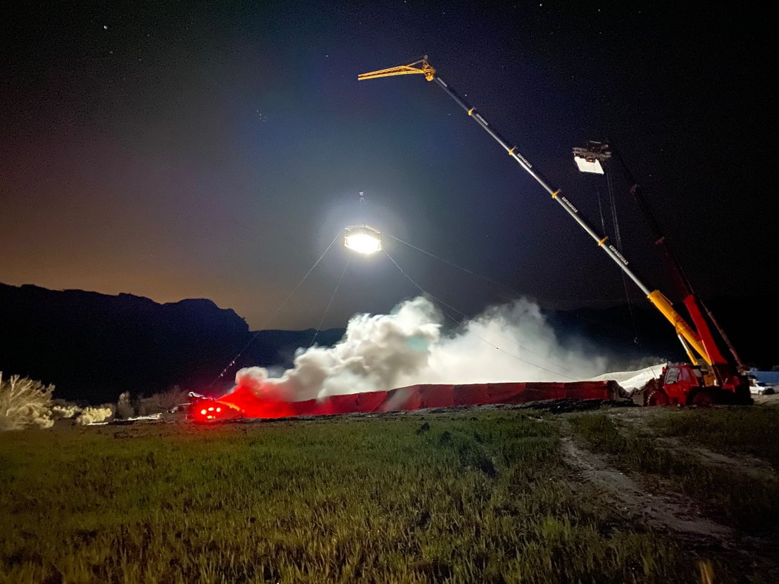 This is how an olive grove was transformed into a film set when the Oscar award contender Society Of The Snow was shot in Spain's Sierra Nevada