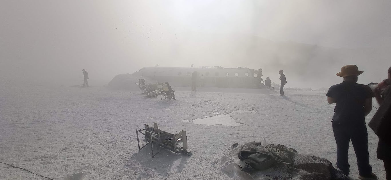 This is how an olive grove was transformed into a film set when the Oscar award contender Society Of The Snow was shot in Spain's Sierra Nevada