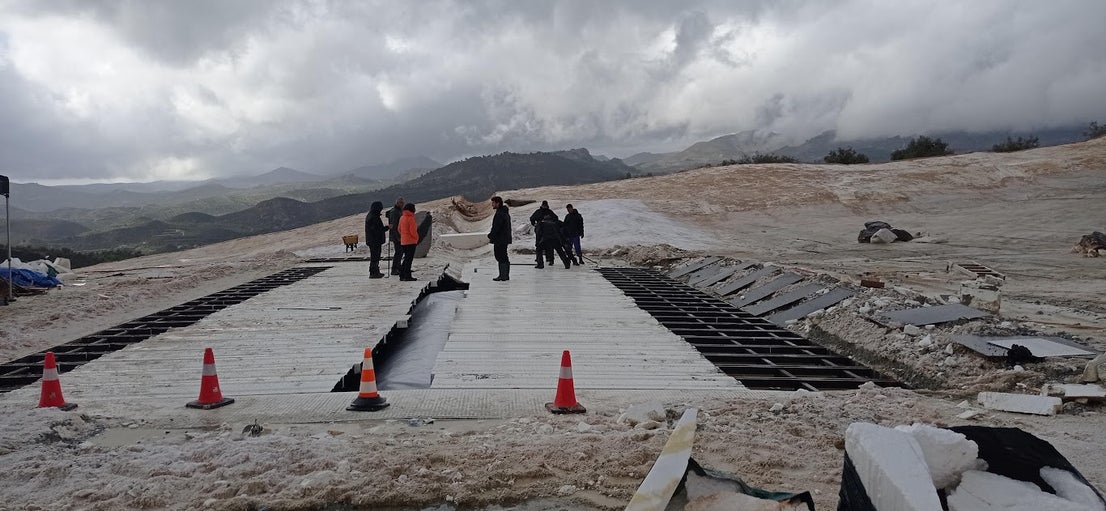 This is how an olive grove was transformed into a film set when the Oscar award contender Society Of The Snow was shot in Spain's Sierra Nevada