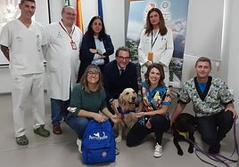 Giselle and Nirvana with representatives from the hospital and associations involved in the programme