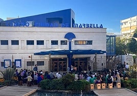 Marbella schoolchildren watching a performance at the Ciudad de Marbella theatre.
